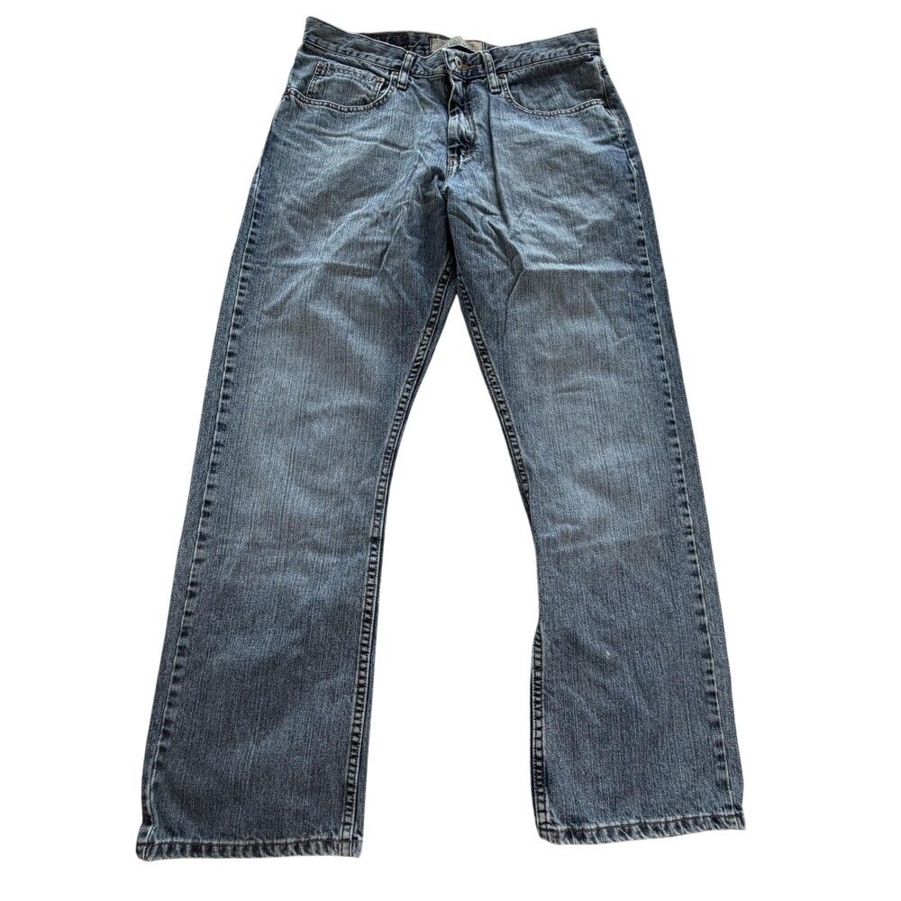 Wrangler Originals Relaxed Boot Jeans Mens 33x30 Blue Denim Bootcut Distressed